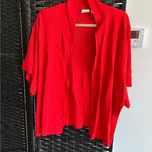 Truth + Style Bold Red cardigan shrug